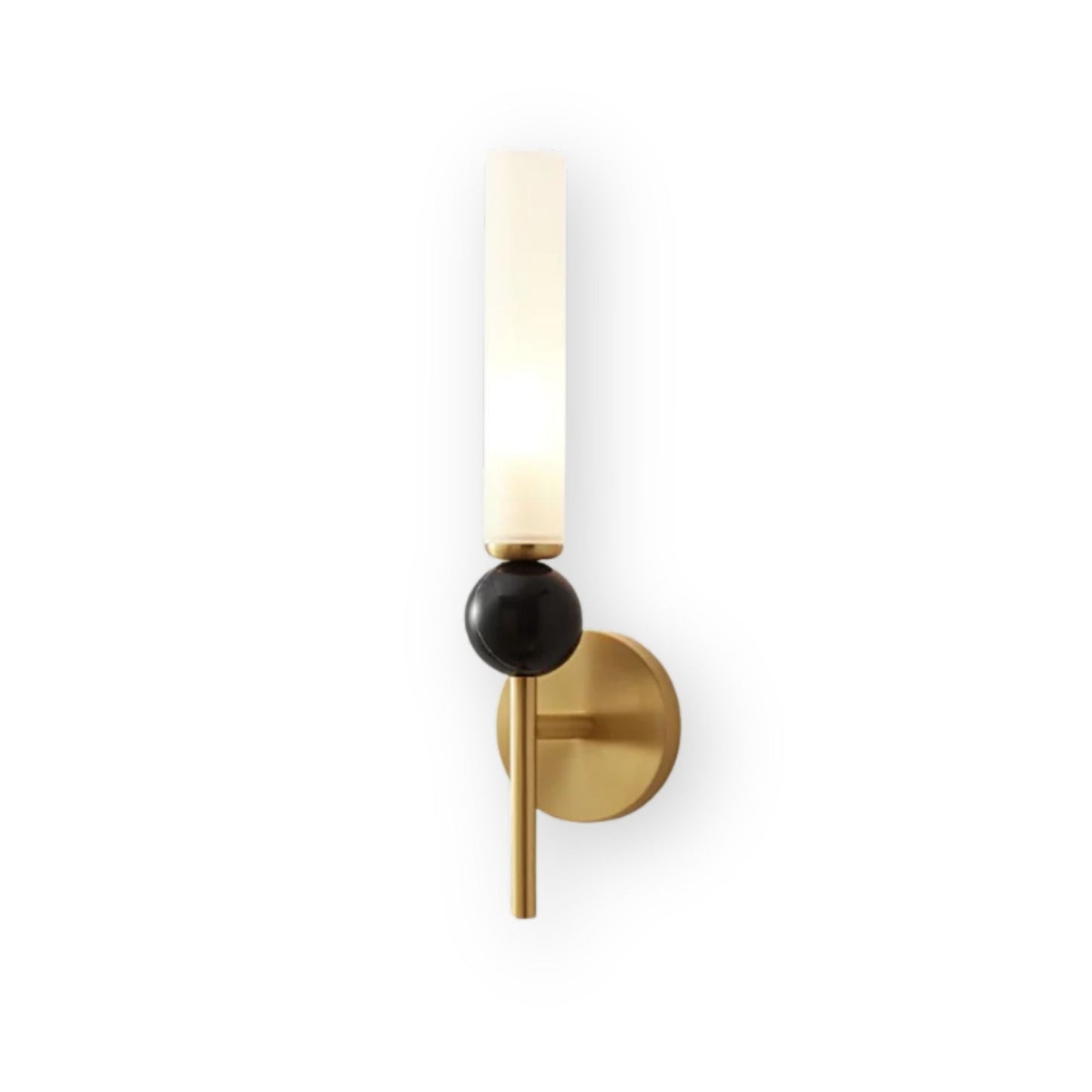 Elegant Wall Sconce Lighting with Marble Ball and Acrylic Shade - Modern Wall Lamp for Stylish Interiors
