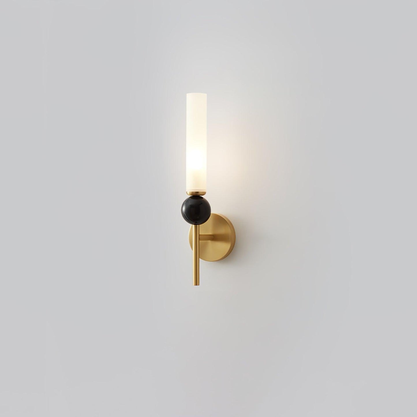 Elegant Wall Sconce Lighting with Marble Ball and Acrylic Shade - Modern Wall Lamp for Stylish Interiors