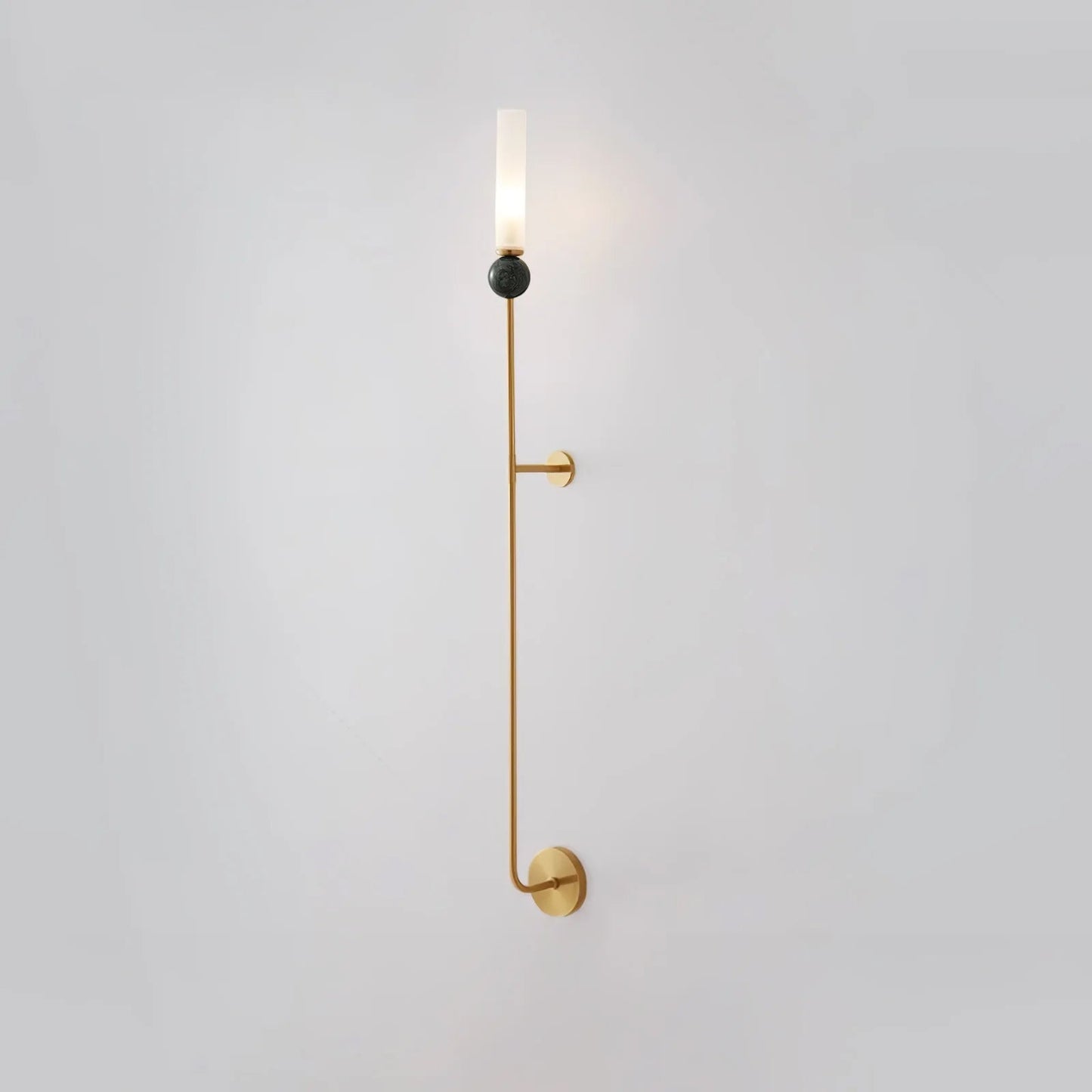 Elegant Wall Sconce Lighting with Marble Ball and Acrylic Shade - Modern Wall Lamp for Stylish Interiors