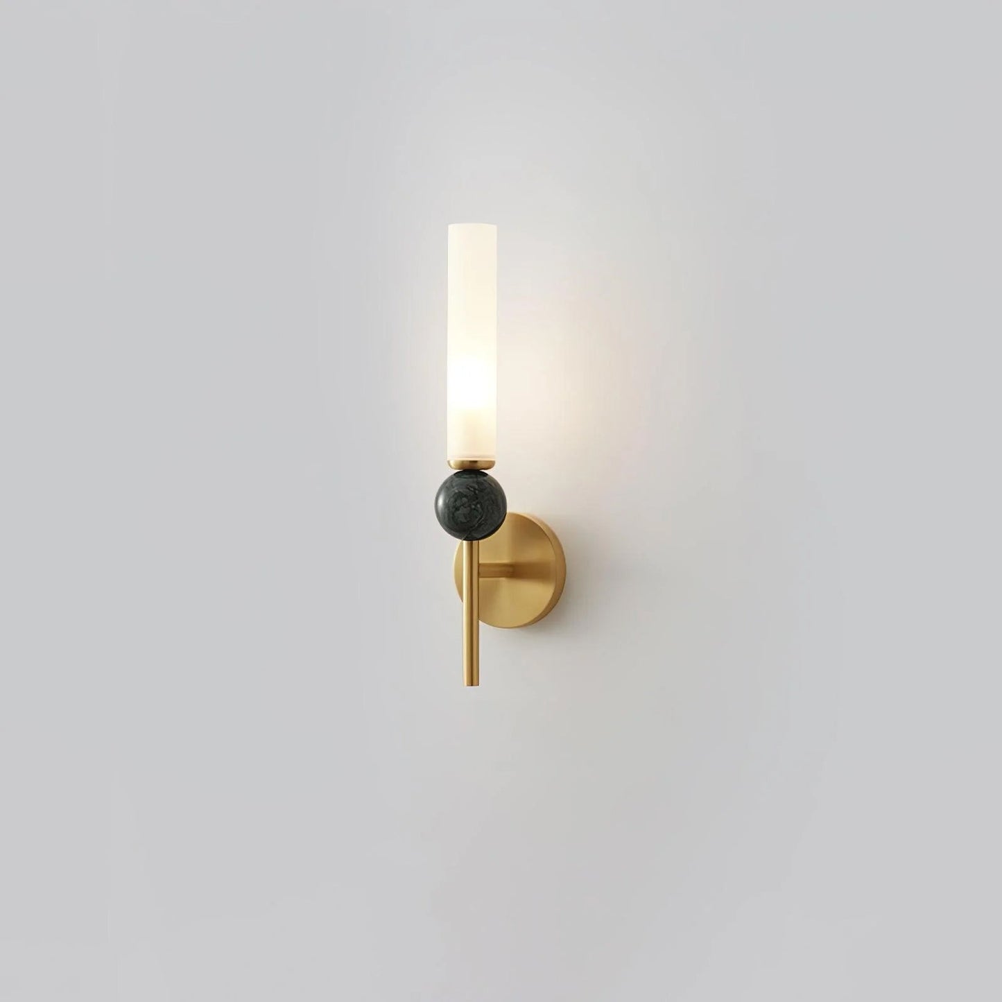 Elegant Wall Sconce Lighting with Marble Ball and Acrylic Shade - Modern Wall Lamp for Stylish Interiors