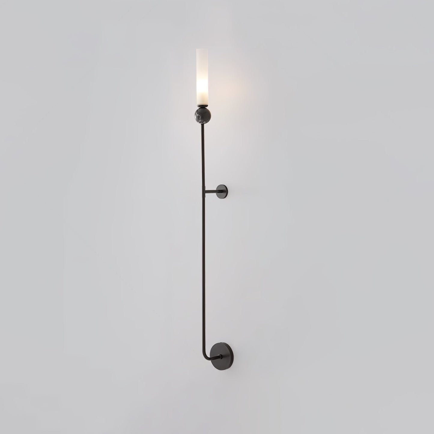 Elegant Wall Sconce Lighting with Marble Ball and Acrylic Shade - Modern Wall Lamp for Stylish Interiors