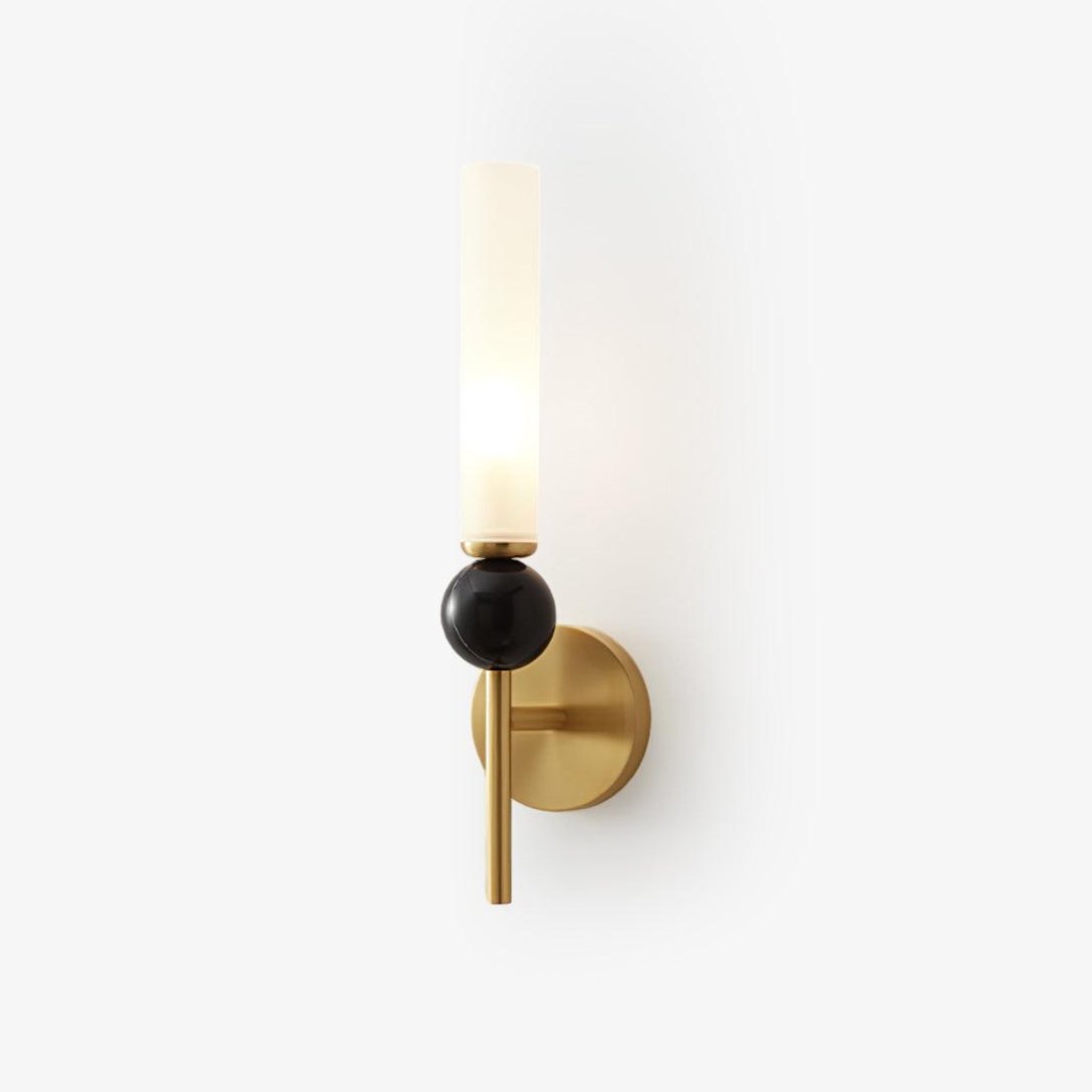 Elegant Wall Sconce Lighting with Marble Ball and Acrylic Shade - Modern Wall Lamp for Stylish Interiors