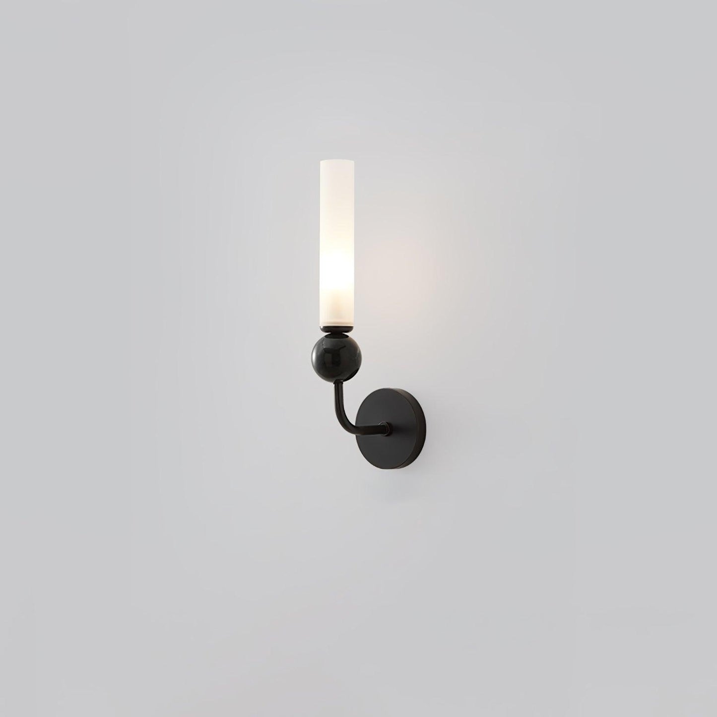 Elegant Wall Sconce Lighting with Marble Ball and Acrylic Shade - Modern Wall Lamp for Stylish Interiors