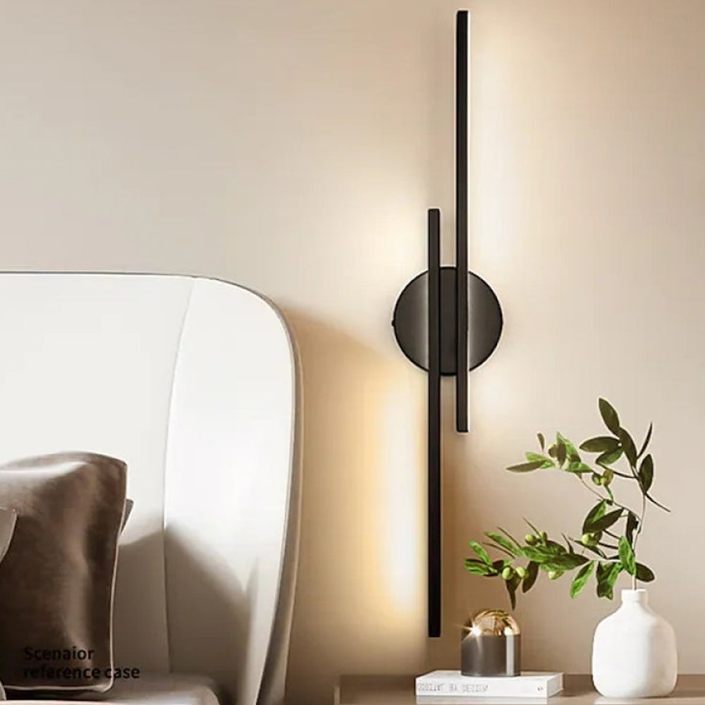 Modern Vertical Wall Sconce Light - Elegant LED Wall Light for Narrow Spaces, Warm Atmosphere, Metal and Acrylic Design