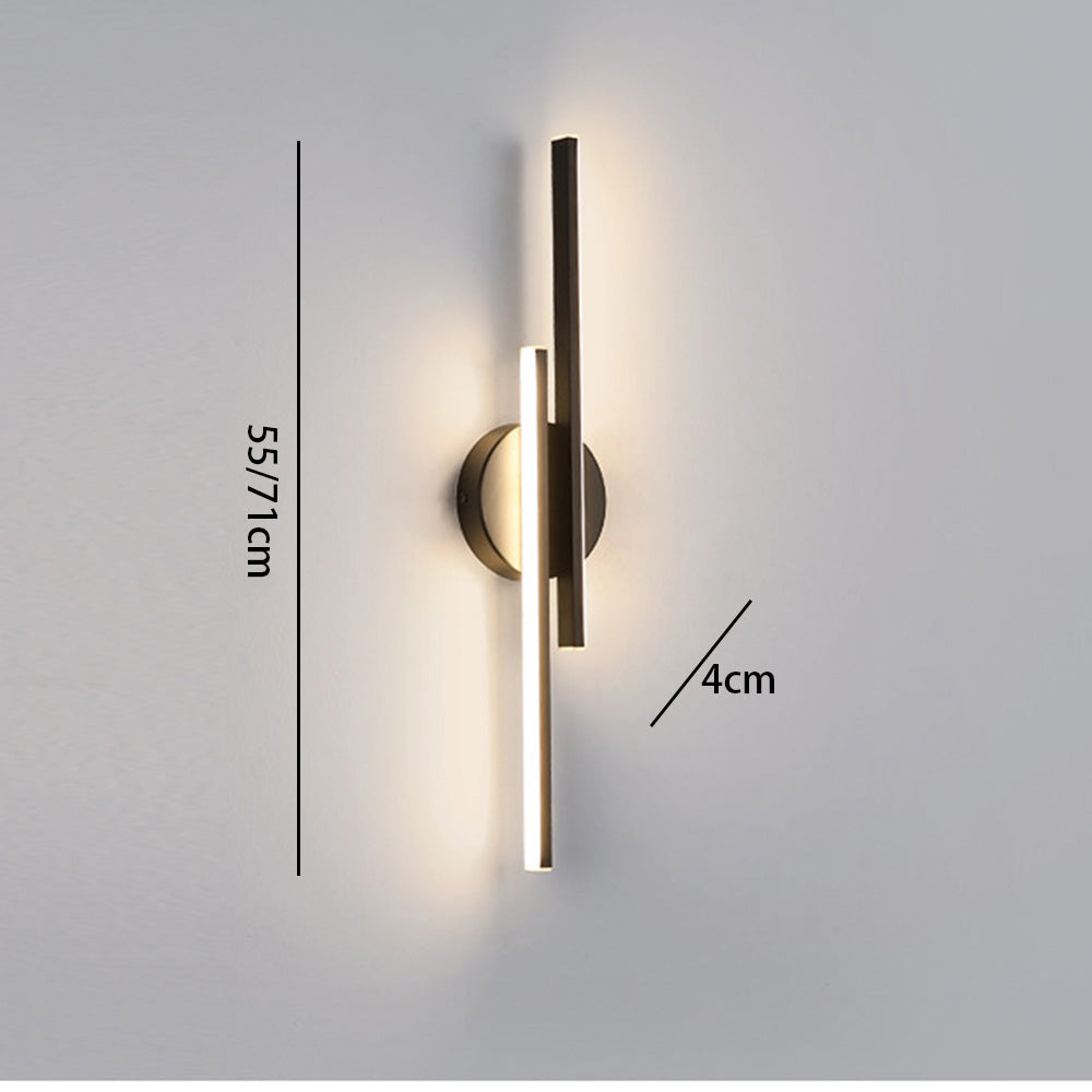 Modern Vertical Wall Sconce Light - Elegant LED Wall Light for Narrow Spaces, Warm Atmosphere, Metal and Acrylic Design