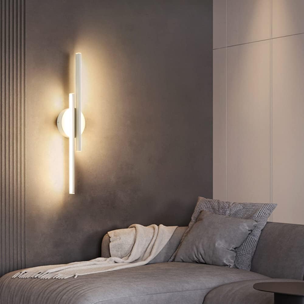 Modern Vertical Wall Sconce Light - Elegant LED Wall Light for Narrow Spaces, Warm Atmosphere, Metal and Acrylic Design