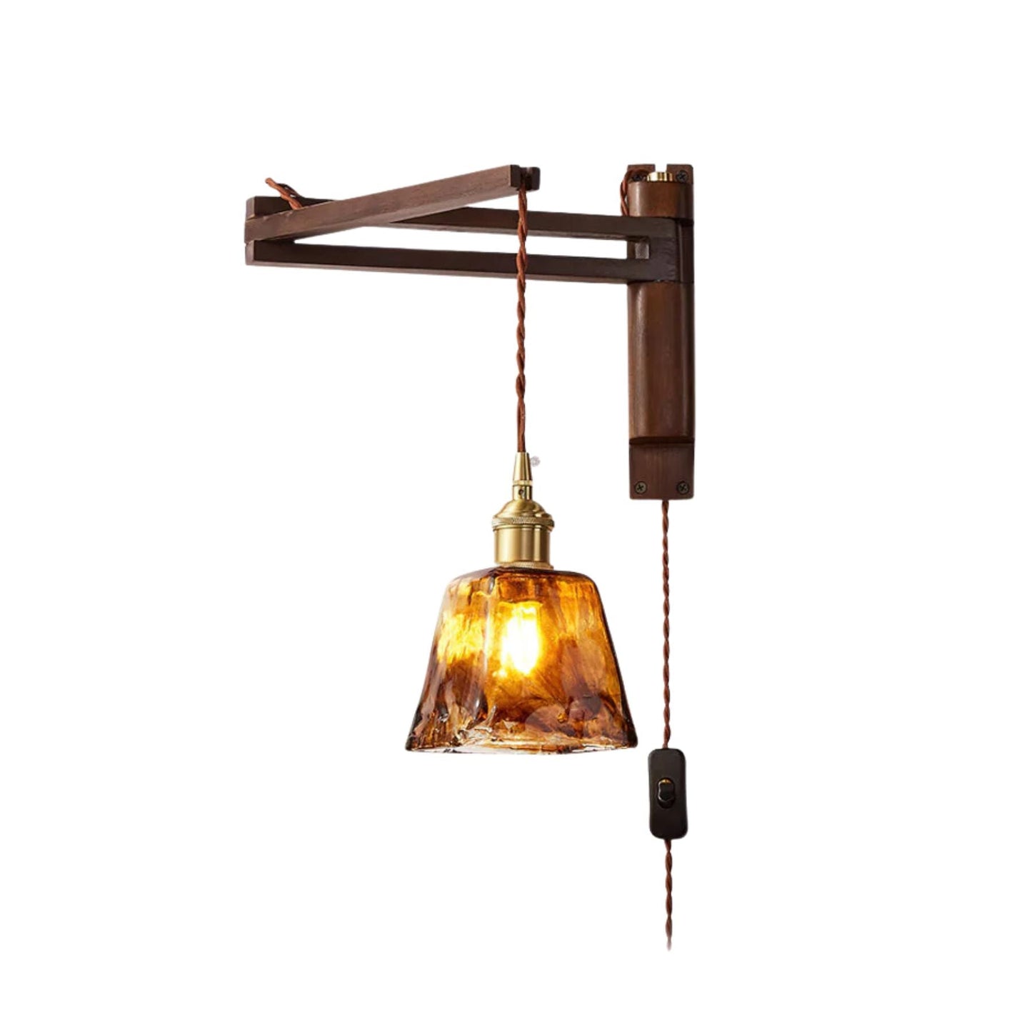 Elegant Vintage Wall Sconce Lighting with Glass Shade - Stylish Wall Lamp for Modern and Classic Interiors