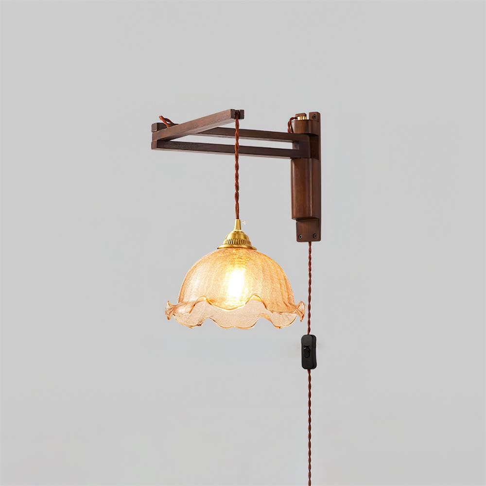 Elegant Vintage Wall Sconce Lighting with Glass Shade - Stylish Wall Lamp for Modern and Classic Interiors