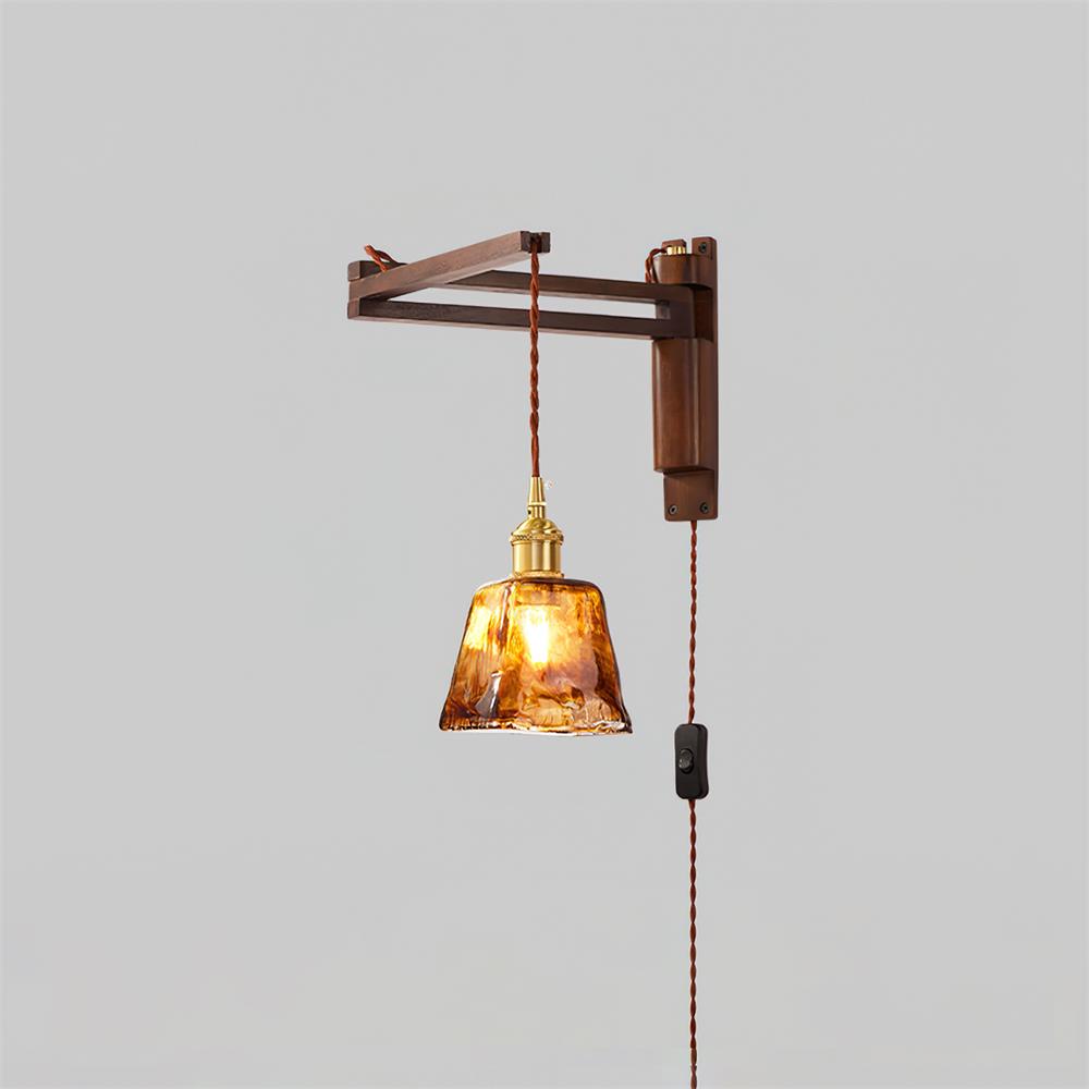 Elegant Vintage Wall Sconce Lighting with Glass Shade - Stylish Wall Lamp for Modern and Classic Interiors