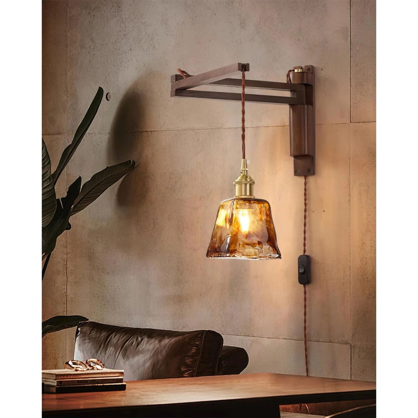 Elegant Vintage Wall Sconce Lighting with Glass Shade - Stylish Wall Lamp for Modern and Classic Interiors