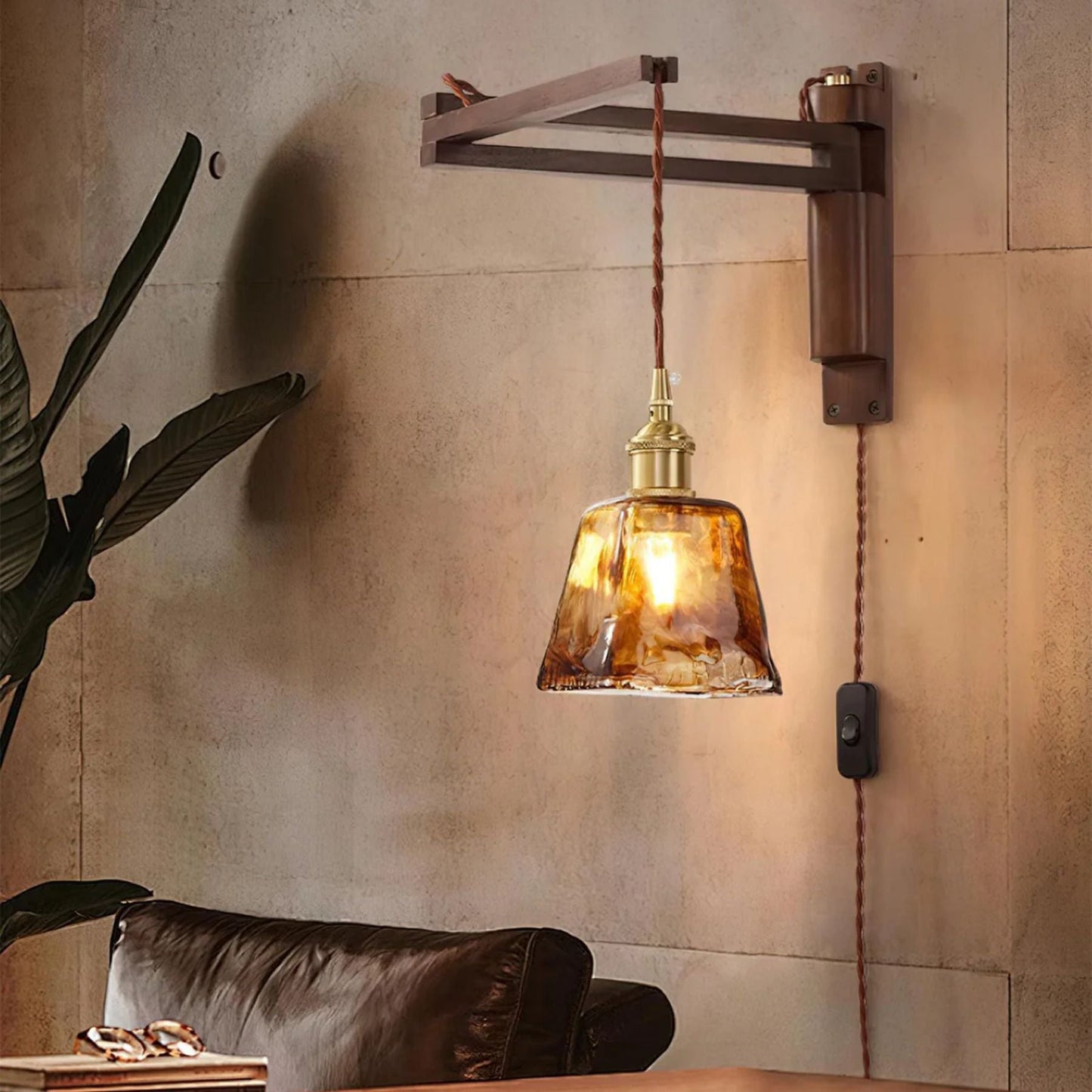 Elegant Vintage Wall Sconce Lighting with Glass Shade - Stylish Wall Lamp for Modern and Classic Interiors