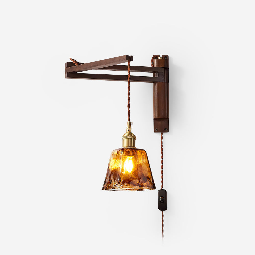 Elegant Vintage Wall Sconce Lighting with Glass Shade - Stylish Wall Lamp for Modern and Classic Interiors