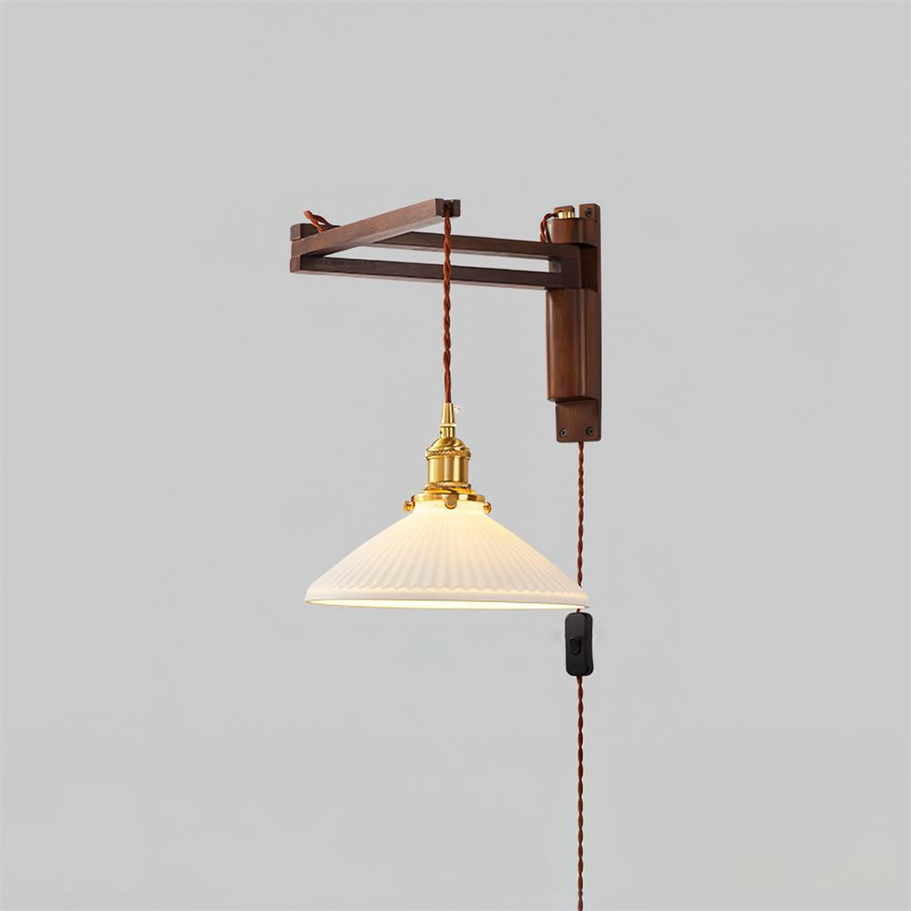 Elegant Vintage Wall Sconce Lighting with Glass Shade - Stylish Wall Lamp for Modern and Classic Interiors