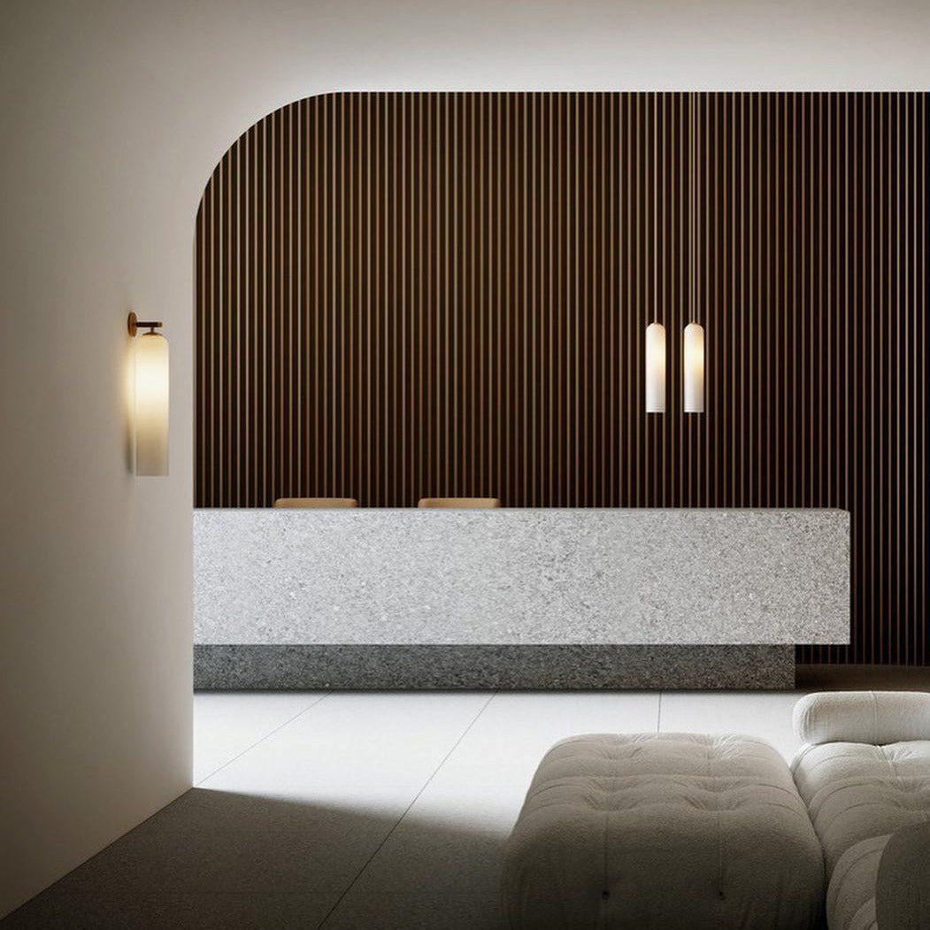 Elegant glass wall lamp Arz with diffused light for modern interiors