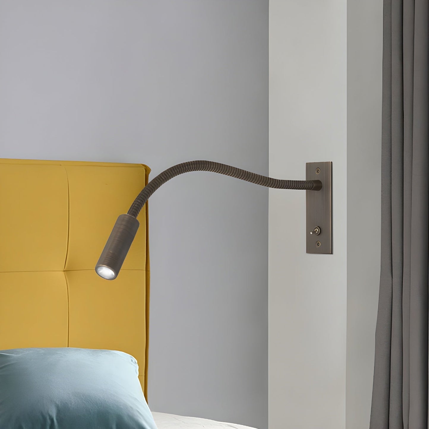 Elezor Flexible Wall Lamp with Gooseneck and LED Lighting - Modern Wall Sconce for Reading and Work Spaces