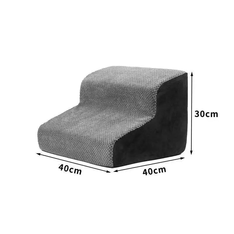 Escalier/rampe sécurisé(e) pour chien en mousse haute densité (2/3 marches), antidérapant(e), idéal(e) pour chiens âgés ou souffrant de douleurs articulaires. 0