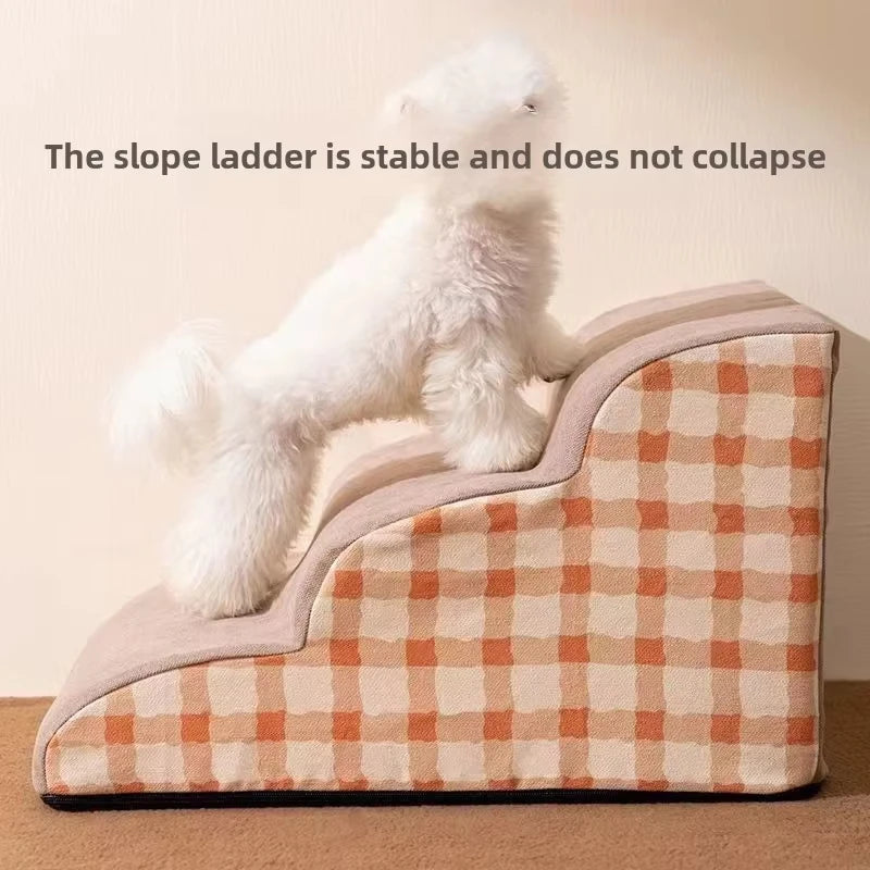 Escalier/rampe sécurisé(e) pour chien en mousse haute densité (2/3 marches), antidérapant(e), idéal(e) pour chiens âgés ou souffrant de douleurs articulaires. 4