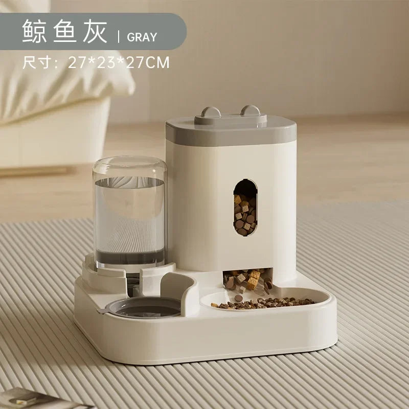 Gamelle automatique pour chiens et chats avec fontaine à eau, grande capacité, distributeur de nourriture pour animaux, accessoires pour chiots et autres animaux de compagnie 0