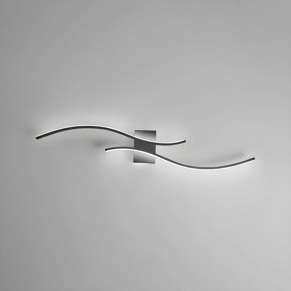 Gillon Wavy | Wall lamp with modern design and integrated LED lighting | Stylish lighting for minimalist interiors