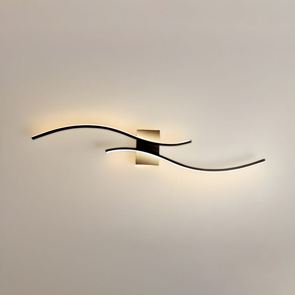 Gillon Wavy | Wall lamp with modern design and integrated LED lighting | Stylish lighting for minimalist interiors