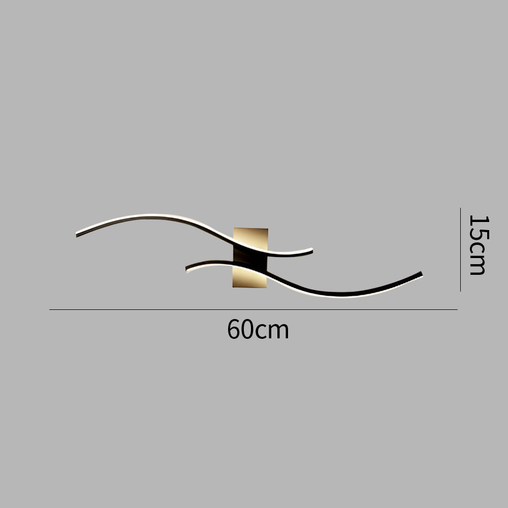 Gillon Wavy | Wall lamp with modern design and integrated LED lighting | Stylish lighting for minimalist interiors