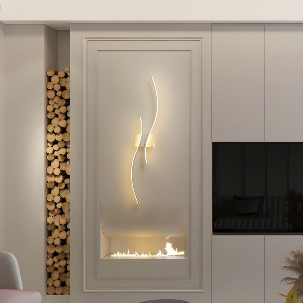 Gillon Wavy | Wall lamp with modern design and integrated LED lighting | Stylish lighting for minimalist interiors