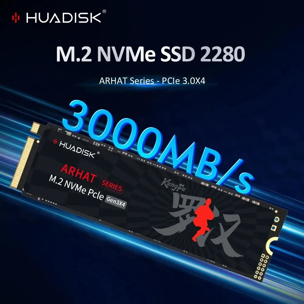 HUADISK M.2 NVMe PCIe SSD 128GB 256GB 512GB pevný disk M2 NVMe 2280 1TB 2TB interní SSD disk pro notebook a stolní počítač