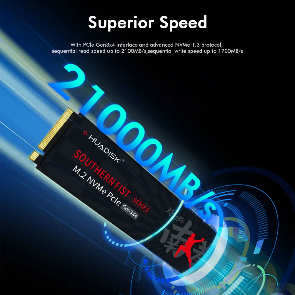HUADISK SSD NVME M2 PCI Gen3 pevný disk 128 GB 256 GB 512 GB 1 TB interní pevný disk pro notebook a stolní počítač