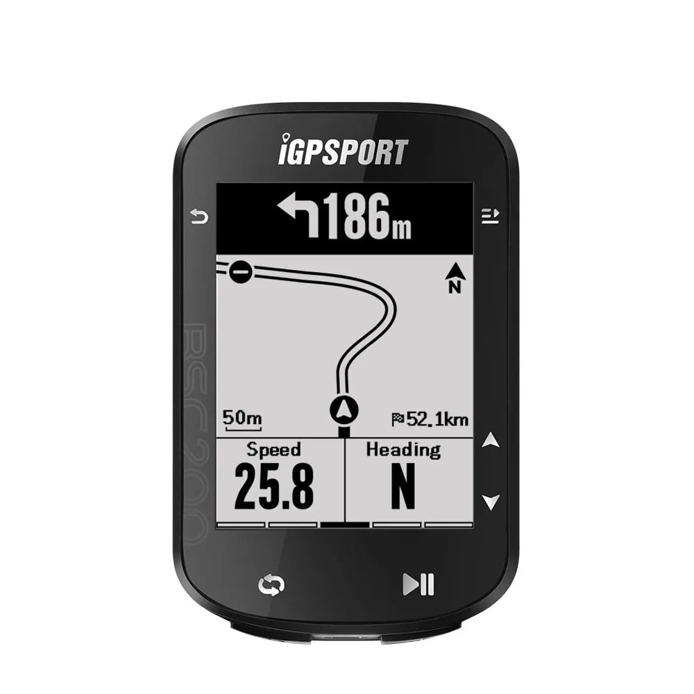 IGPSPORT BSC200 GPS cyklistický počítač s počítadlem kilometrů, bezdrátovým rychloměrem, navigací trasy, ANT + Bluetooth 5.0 příslušenství
