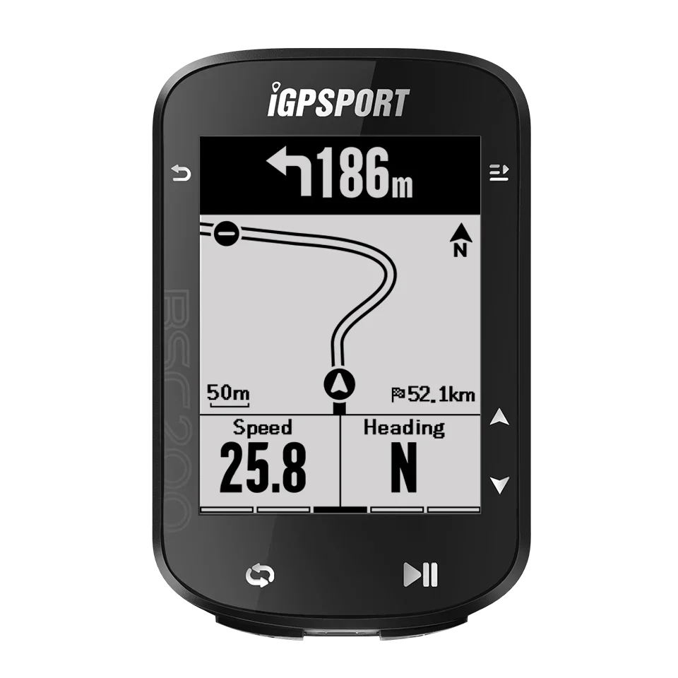 IGPSPORT BSC200 GPS cyklistický počítač s počítadlem kilometrů, bezdrátovým rychloměrem, navigací trasy, ANT + Bluetooth 5.0 příslušenství