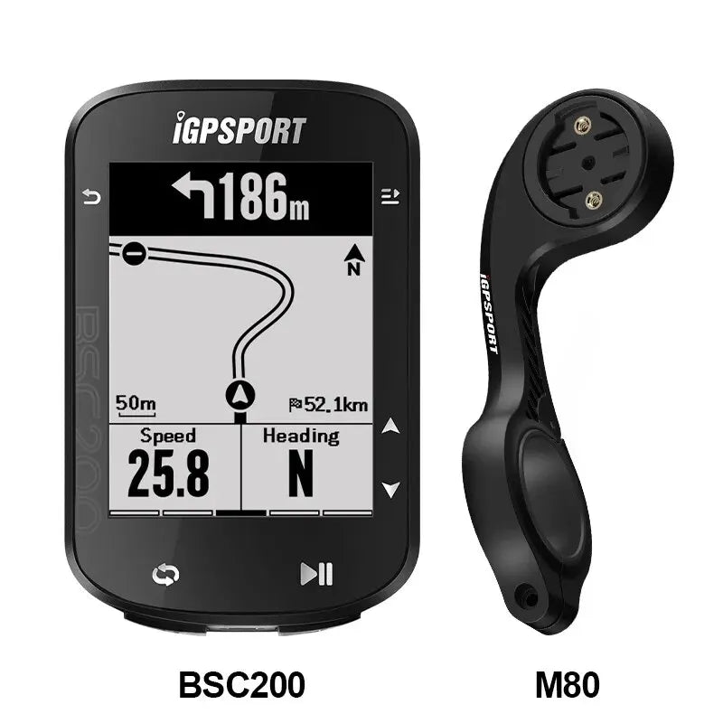 IGPSPORT BSC200 GPS cyklistický počítač s počítadlem kilometrů, bezdrátovým rychloměrem, navigací trasy, ANT + Bluetooth 5.0 příslušenství