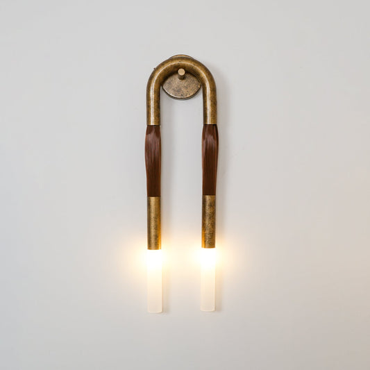 Joalezo Wall Sconce Lighting - Elegant Metal and Glass Wall Lamp for Modern Interiors, Industrial Design, Compatible with LED and Edison Bulbs