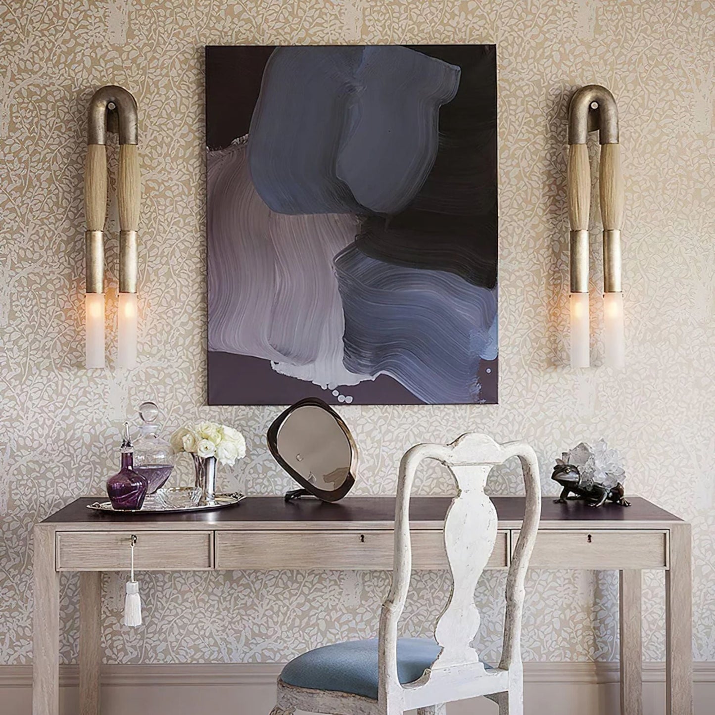 Joalezo Wall Sconce Lighting - Elegant Metal and Glass Wall Lamp for Modern Interiors, Industrial Design, Compatible with LED and Edison Bulbs