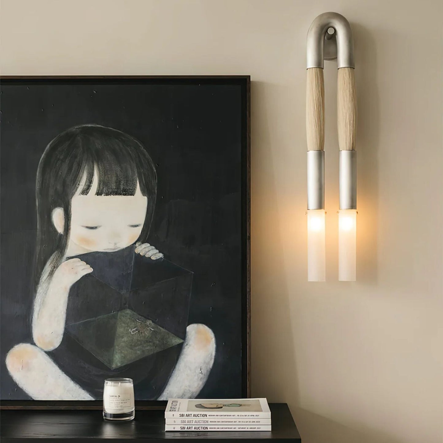 Joalezo Wall Sconce Lighting - Elegant Metal and Glass Wall Lamp for Modern Interiors, Industrial Design, Compatible with LED and Edison Bulbs
