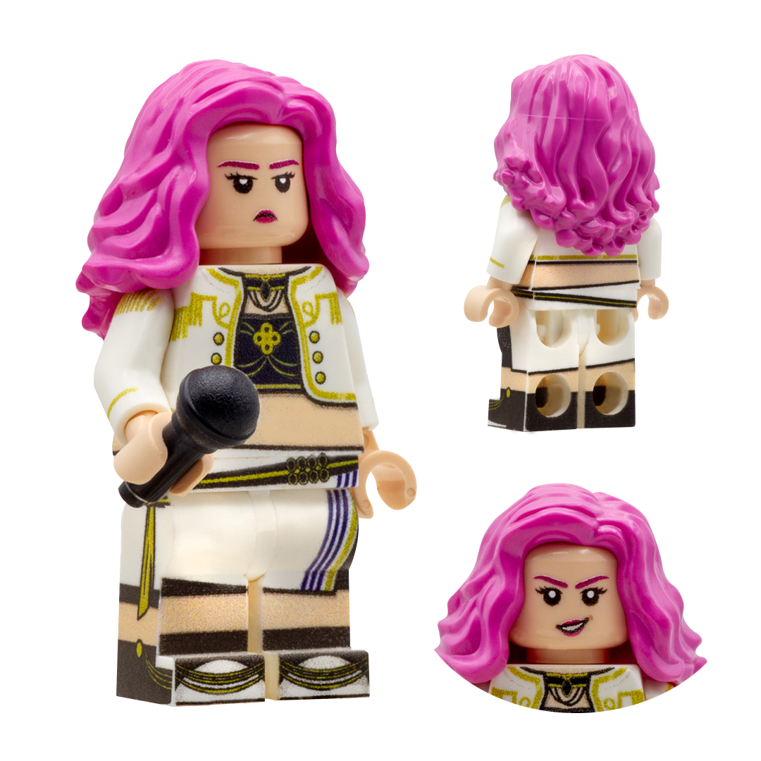 K-Block Hunters Custom LEGO Minifigures - Unique K-Pop Inspired LEGO Figures with Microphone and Double-Sided Head