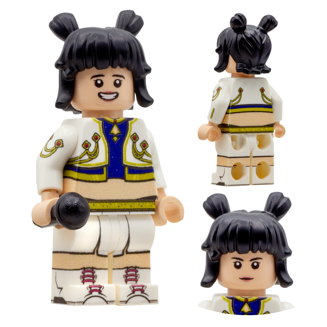 K-Block Hunters Custom LEGO Minifigures - Unique K-Pop Inspired LEGO Figures with Microphone and Double-Sided Head