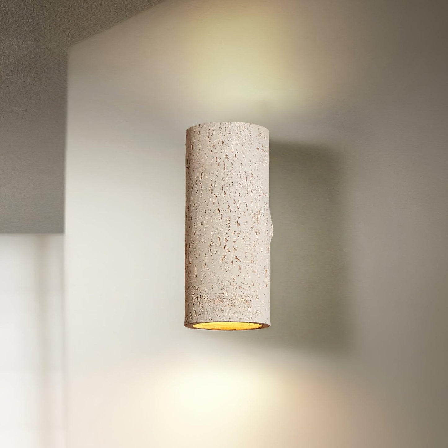 Modern Wall Sconce Lighting - Decorative Composite Wall Lamp in Gray, Beige, Red, Black - Up/Down Light for Home Atmosphere