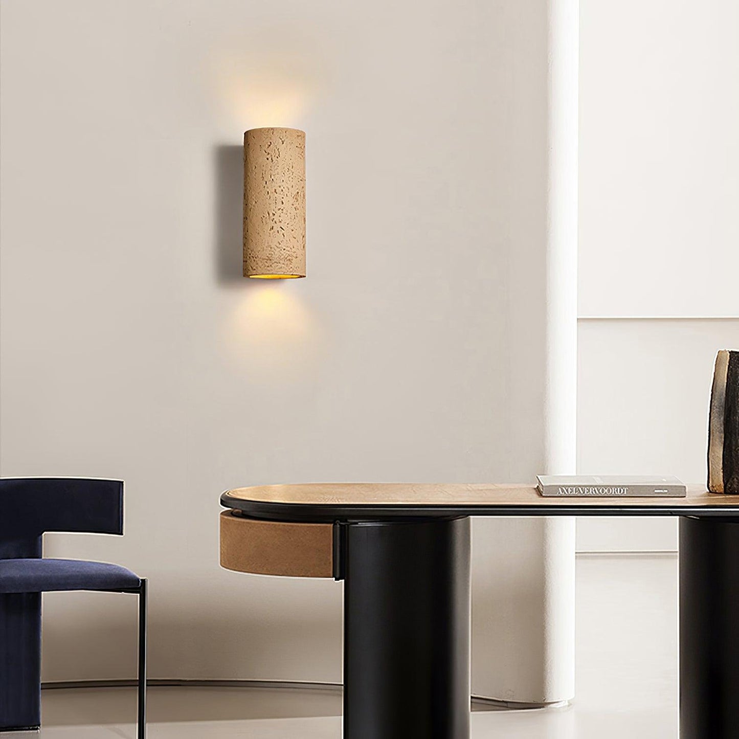 Modern Wall Sconce Lighting - Decorative Composite Wall Lamp in Gray, Beige, Red, Black - Up/Down Light for Home Atmosphere