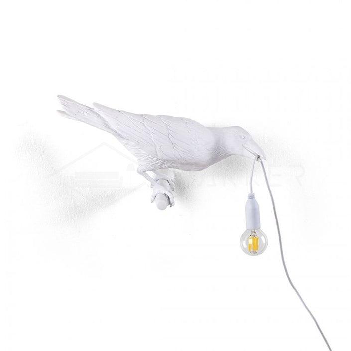 Modern Creative Wall Sconce Lighting in Crow Shape - Durable Resin & Metal Wall Lamp for Unique Interiors