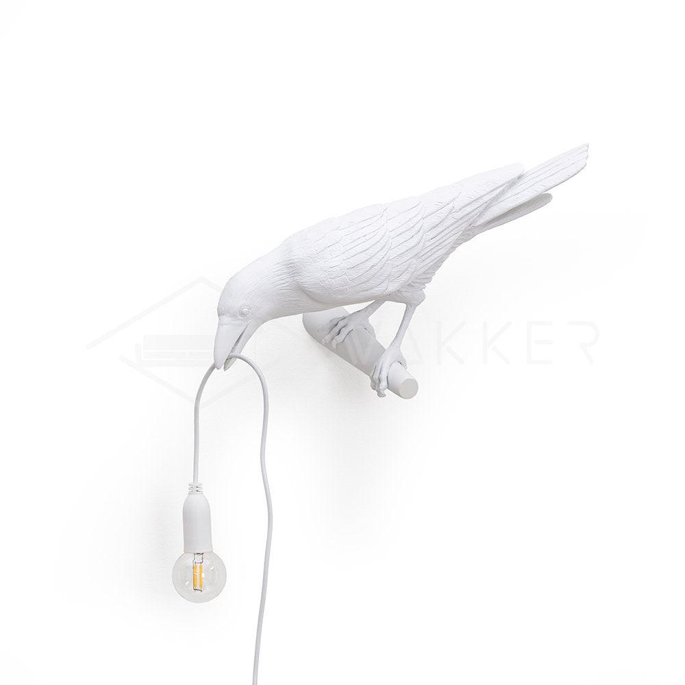 Modern Creative Wall Sconce Lighting in Crow Shape - Durable Resin & Metal Wall Lamp for Unique Interiors