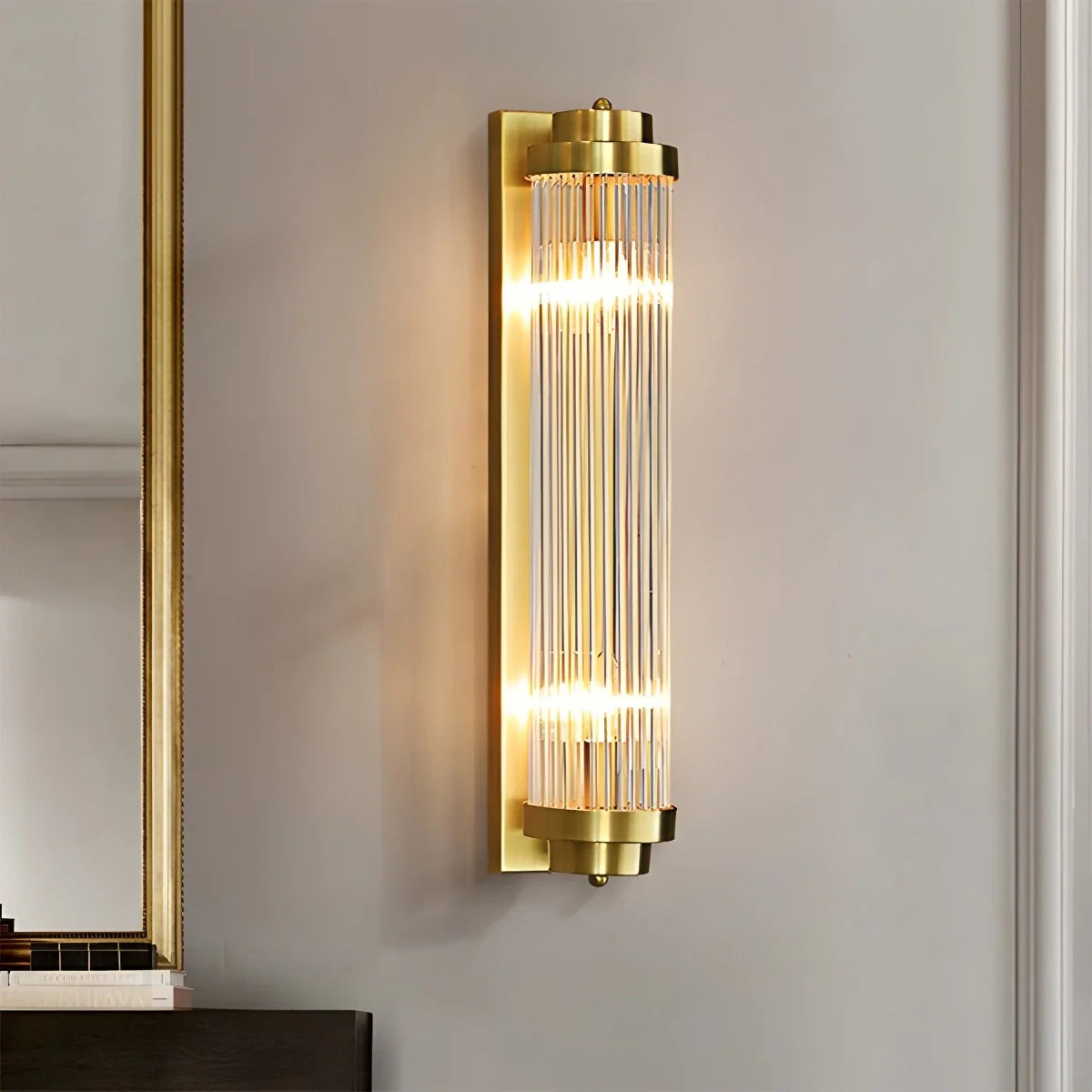 Modern Crystal Wall Sconce Lighting with Integrated LED - Elegant Wall Lamp for Living Rooms, Hallways, and Bedrooms