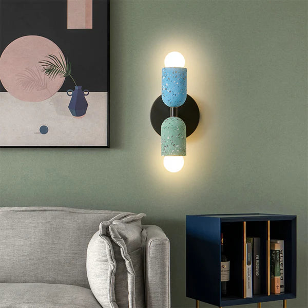 Modern 2-Bulb Wall Sconce Lighting - Stylish Wall Lamp for Bedroom, Hallway, Living Room - Elegant Iron Design