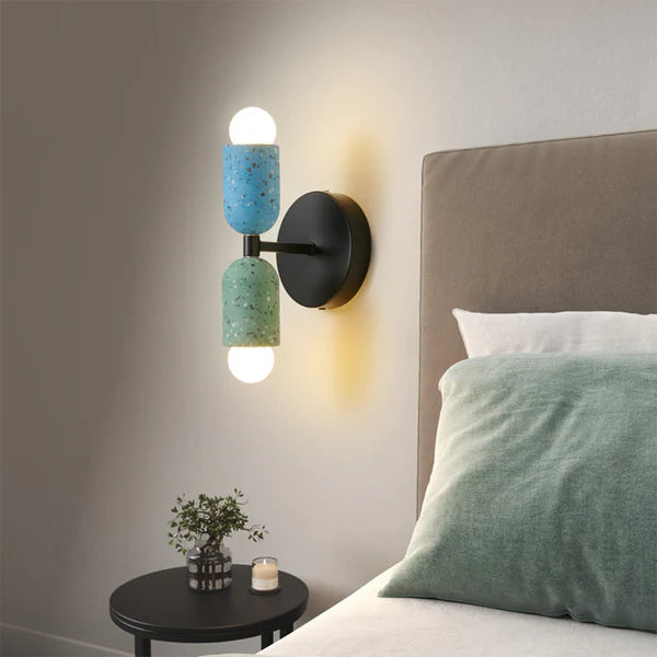 Modern 2-Bulb Wall Sconce Lighting - Stylish Wall Lamp for Bedroom, Hallway, Living Room - Elegant Iron Design
