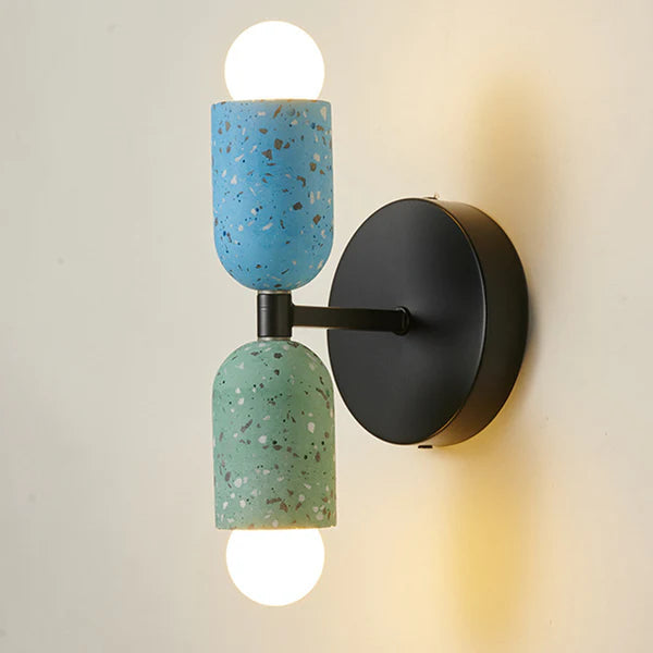 Modern 2-Bulb Wall Sconce Lighting - Stylish Wall Lamp for Bedroom, Hallway, Living Room - Elegant Iron Design