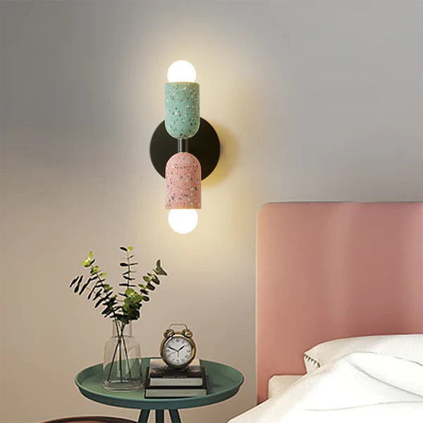 Modern 2-Bulb Wall Sconce Lighting - Stylish Wall Lamp for Bedroom, Hallway, Living Room - Elegant Iron Design