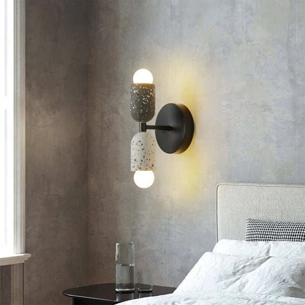 Modern 2-Bulb Wall Sconce Lighting - Stylish Wall Lamp for Bedroom, Hallway, Living Room - Elegant Iron Design