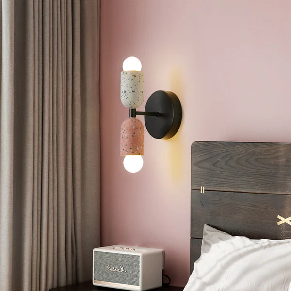 Modern 2-Bulb Wall Sconce Lighting - Stylish Wall Lamp for Bedroom, Hallway, Living Room - Elegant Iron Design