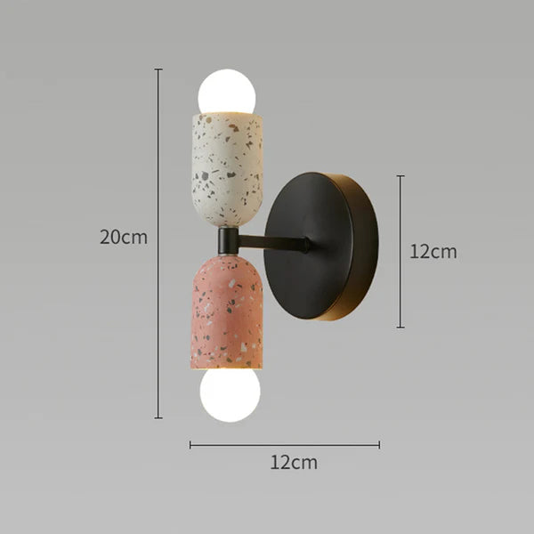 Modern 2-Bulb Wall Sconce Lighting - Stylish Wall Lamp for Bedroom, Hallway, Living Room - Elegant Iron Design