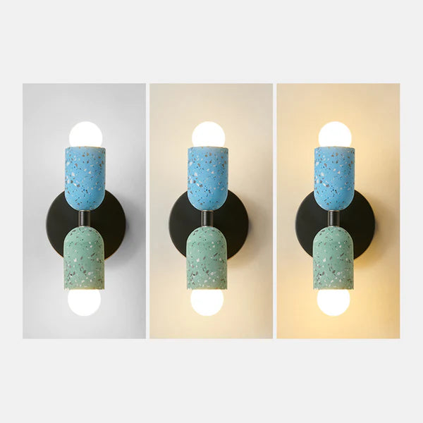 Modern 2-Bulb Wall Sconce Lighting - Stylish Wall Lamp for Bedroom, Hallway, Living Room - Elegant Iron Design