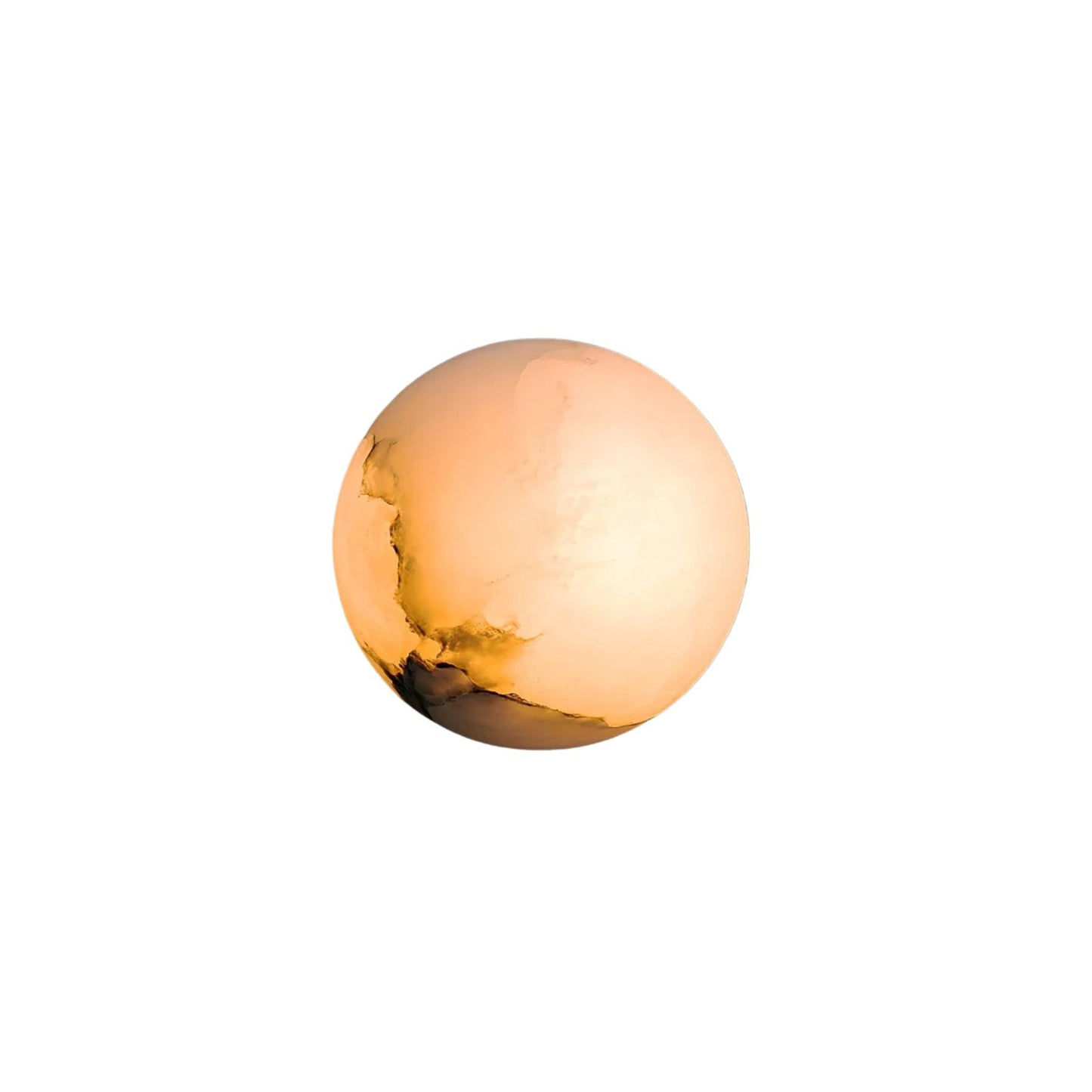 Libaro Orb Wall Sconce Lighting - Elegant Alabaster Wall Lamp for Modern Interiors, Warm Light for Living Room, Bedroom, and Hallway